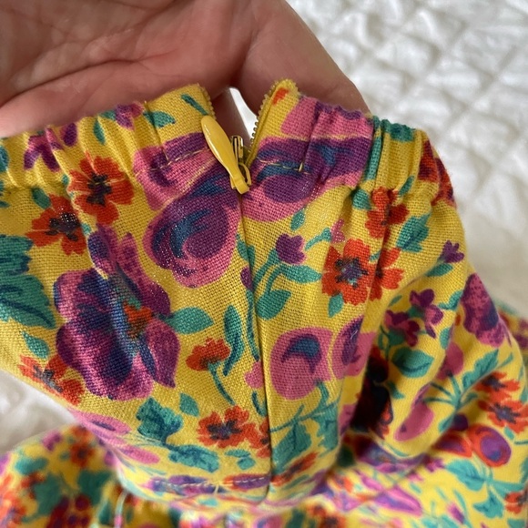 Nasty Gal skater ditsy floral strapless linen cotton mini dress - Picture 11 of 12